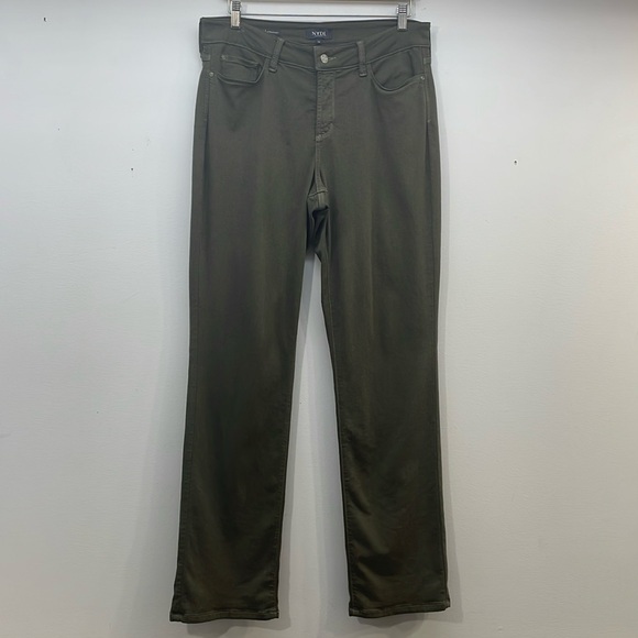 NYDJ Denim - Olive Green Straight Pants by NYDJ Los Angeles.